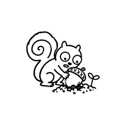 森を育てるリス